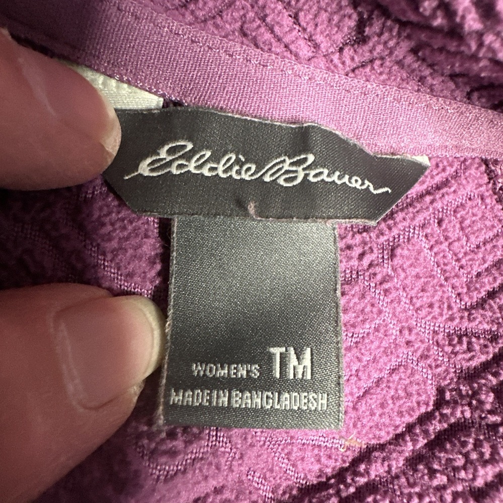 Eddie Bauer Sweatshirt Womens Medium 1/4 Zip Pull Over Fleece - Picture 6 of 10